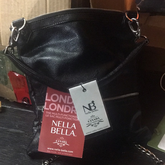 NELLA BELLA PURSE blk London edit multi func - Picture 1 of 5